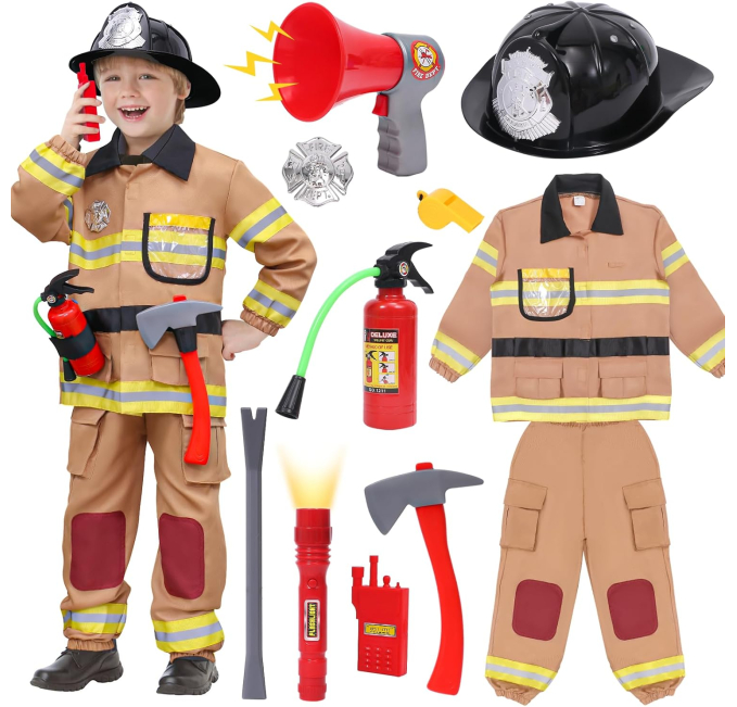 Tacobear Firefighter Costume Set for Kids 12pc Toys Circuit
