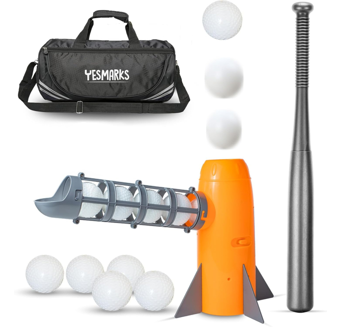 YESMARKS Kids Baseball Pitching Machine Outdoor Toy Toys Circuit