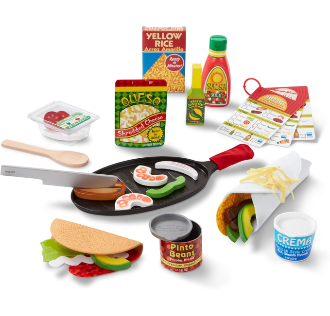 Melissa and Doug Taco Play Food Set Toys Circuit Wooden Toy