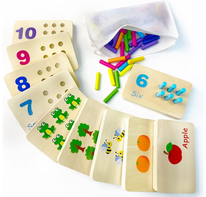 Toys Circuit Wooden Number Counting Montessori Math Toy