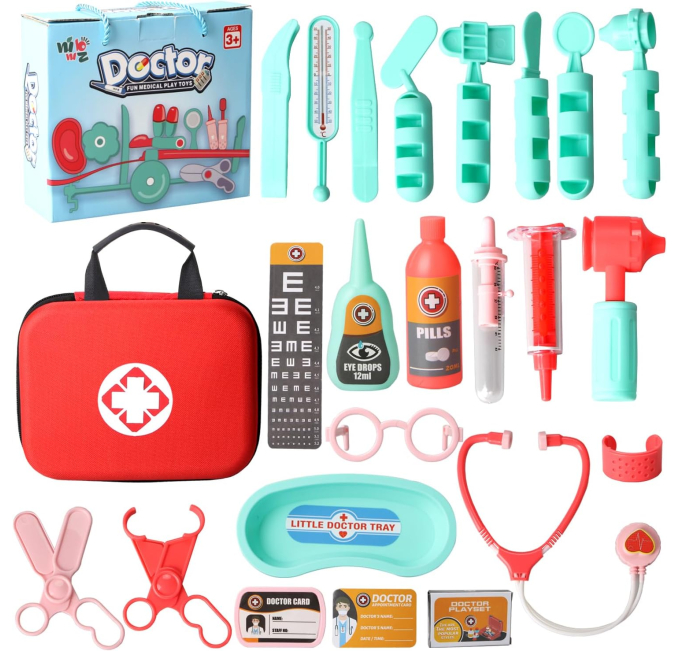 WbwZ Doctor Kit for Toddlers Toys Circuit 24PCS Medical Playset