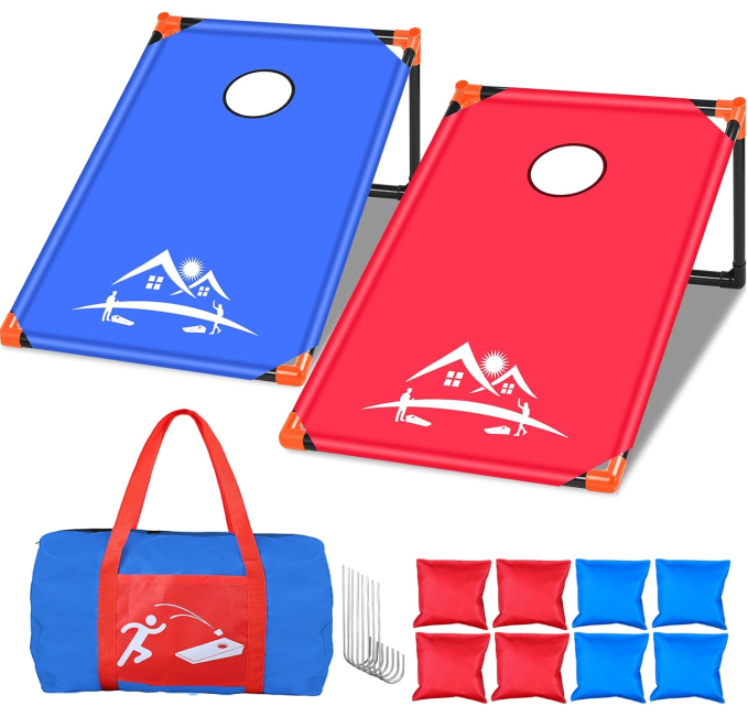 NZQXJXZ Cornhole Board Set with Bean Bags and Carry Bag - Toys Circuit