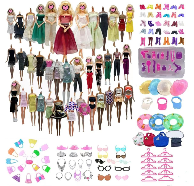 Bencailor Deluxe 72 PCS Doll Clothes Accessories Toys Circuit
