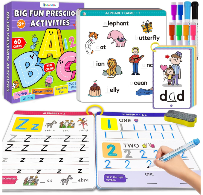 HOQEEWIPE Preschool Learning Activities Tracing Books for Kids Toys Circuit