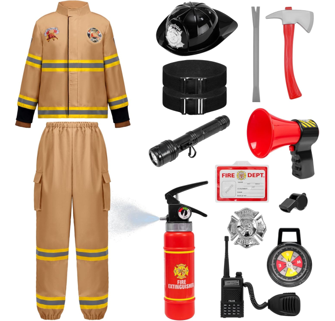 Spooktacular Creations Firefighter Costume for Kids Small Toys Circuit