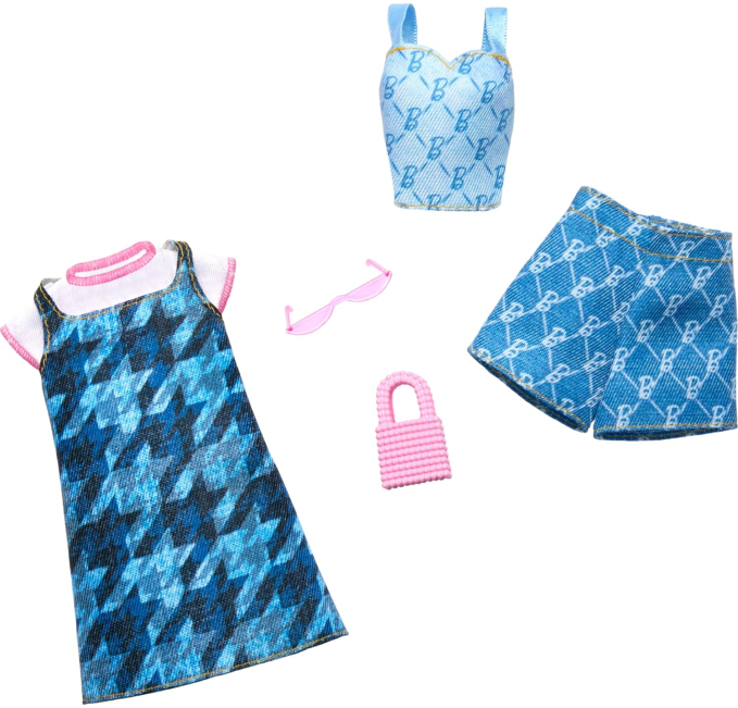 Barbie Fashions Clothing Set 2 Denim Outfits for Fashion Dolls Toys Circuit