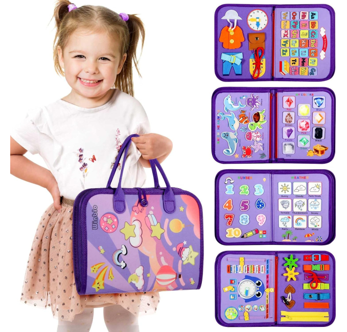 Winblo Montessori Busy Board Toys Circuit Toddler Travel Toy