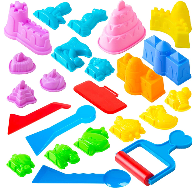 USA Toyz 23pk Sand Molds Beach Toys Set for Toddlers Toys Circuit