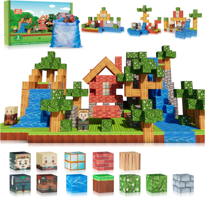 Magnetic Building Blocks STEM Toys for Kids Easter Basket Stuffers Toys Circuit