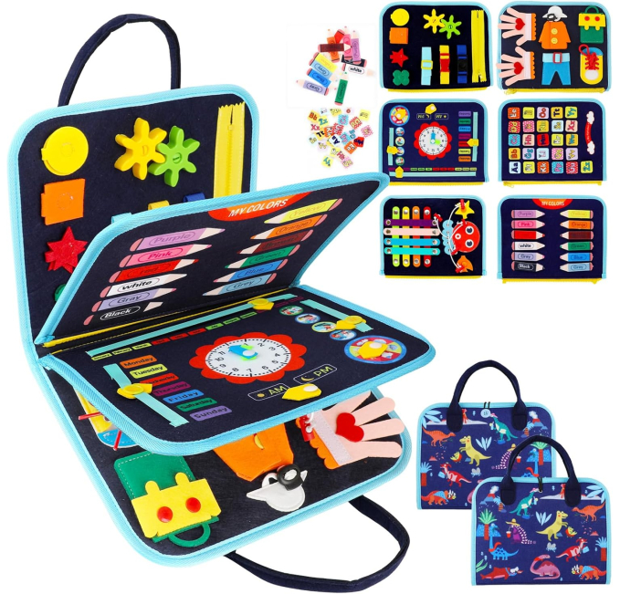 Satisure Montessori Busy Board Toys Circuit Toddler Toy Gift