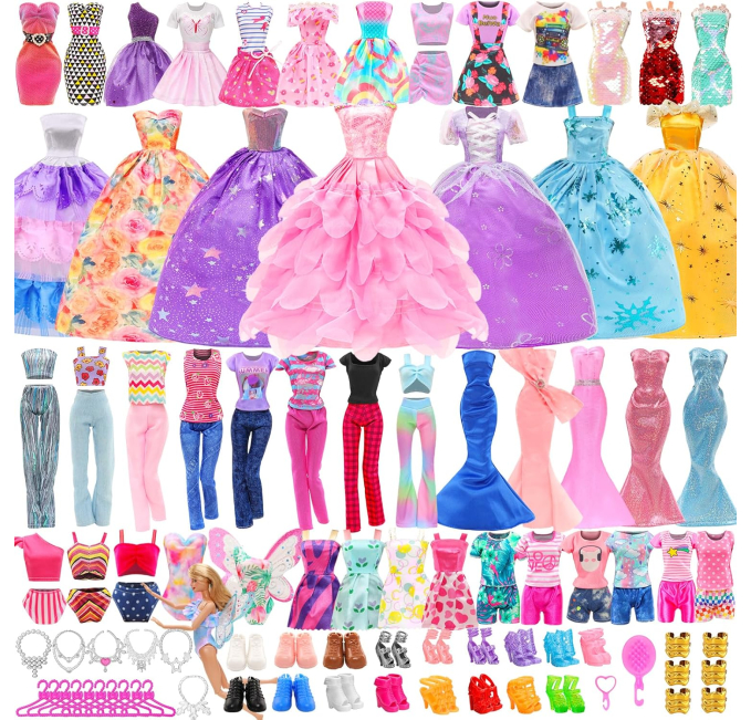 ZITA ELEMENT 57 Piece Doll Fashion Set for Girls Toys Circuit