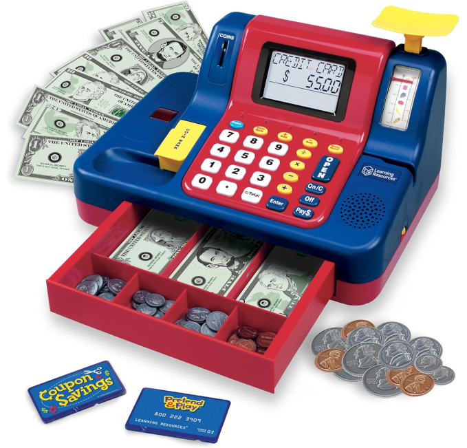 Learning Resources Pretend Play Cash Register Set for Kids Toys Circuit