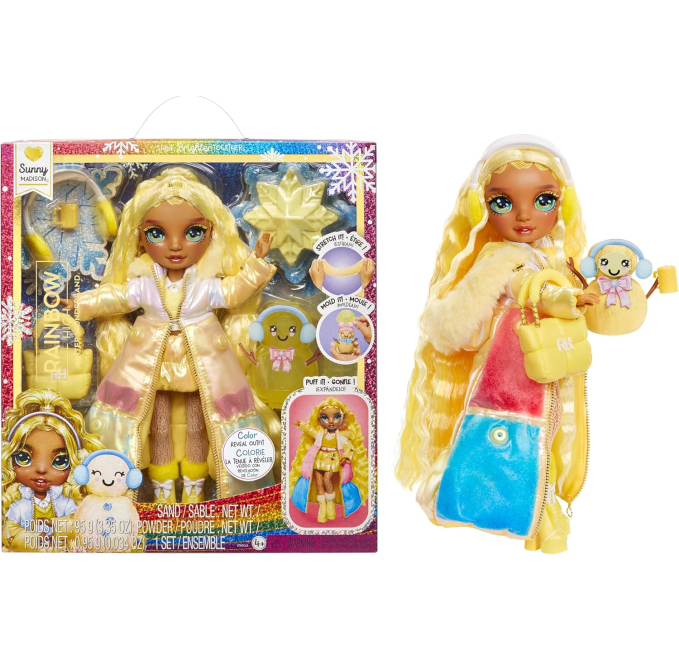 Rainbow High Winter Wonderland Sunny Fashion Doll with Snow Toys Circuit
