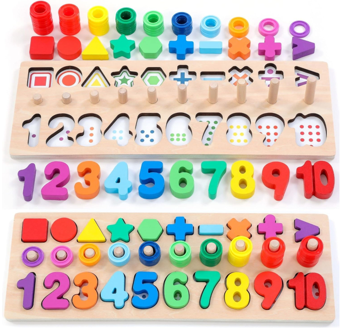 GeroCrew Montessori Wooden Toys Toys Circuit Preschool Learning Fun