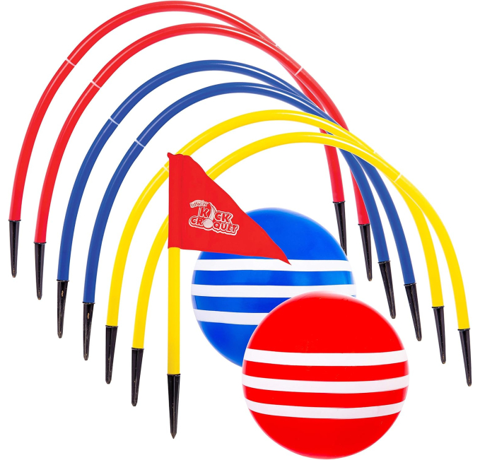 Franklin Sports Kick Croquet Game Set Toys Circuit Party Fun