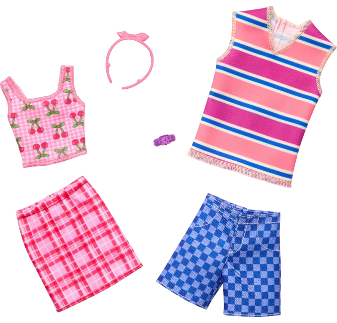 Mattel Barbie Clothes Set Toys Circuit Fashion Accessories 2 Looks