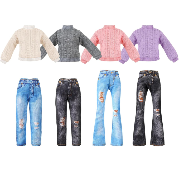 Bencailor 11 Inch Doll Clothes Set with Denim Pants Toys Circuit