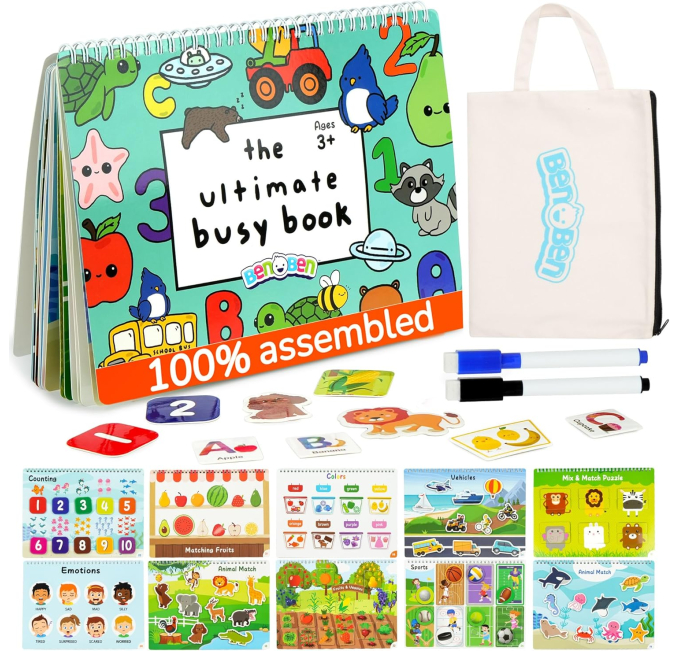 BenBen Busy Book for Toddlers Educational Montessori Toys Toys Circuit