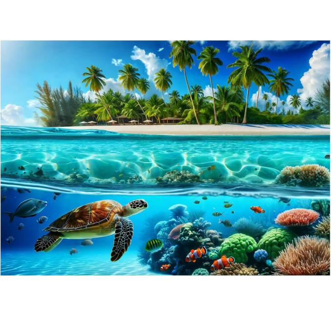 Sutinban Sea Turtle 1000 Piece Jigsaw Puzzle for Adults Toys Circuit