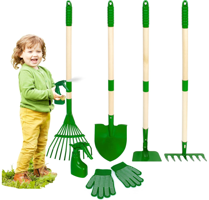 Duckura Kids Gardening Tools Set 7pcs for Boys and Girls Toys Circuit