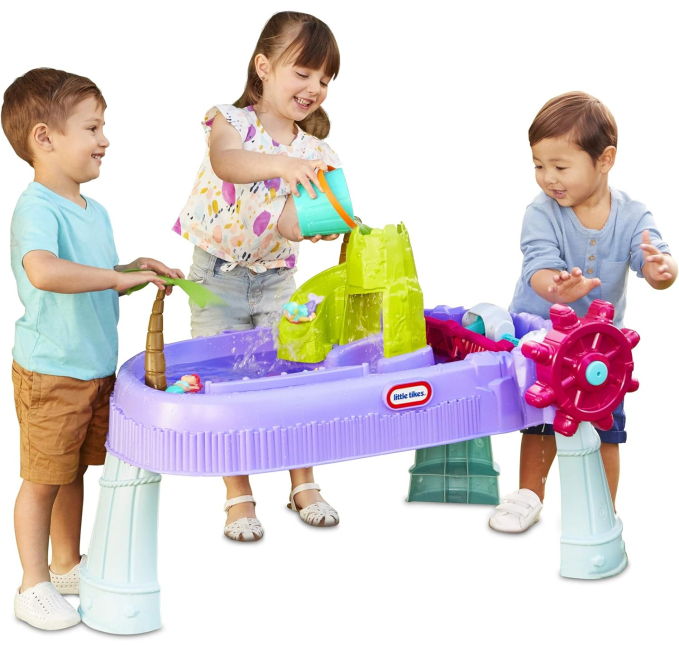 Little Tikes Mermaid Island Water Table with 5 Stations, 38 Inch Toys Circuit