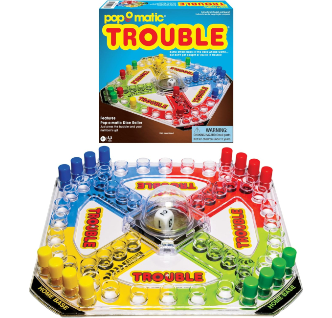 Winning Moves Classic Trouble Retro Pop-o-Matic Game Toys Circuit