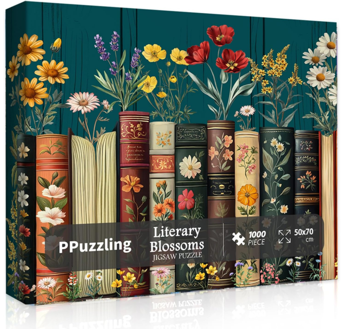 Vintage Wildflower Book 1000 Piece Puzzle for Adults Toys Circuit