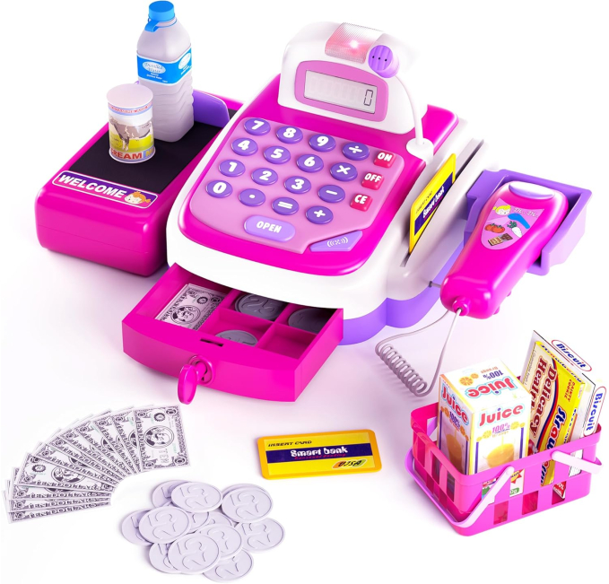 CifToys Cashier Toy Cash Register Playset Toys Circuit Fun