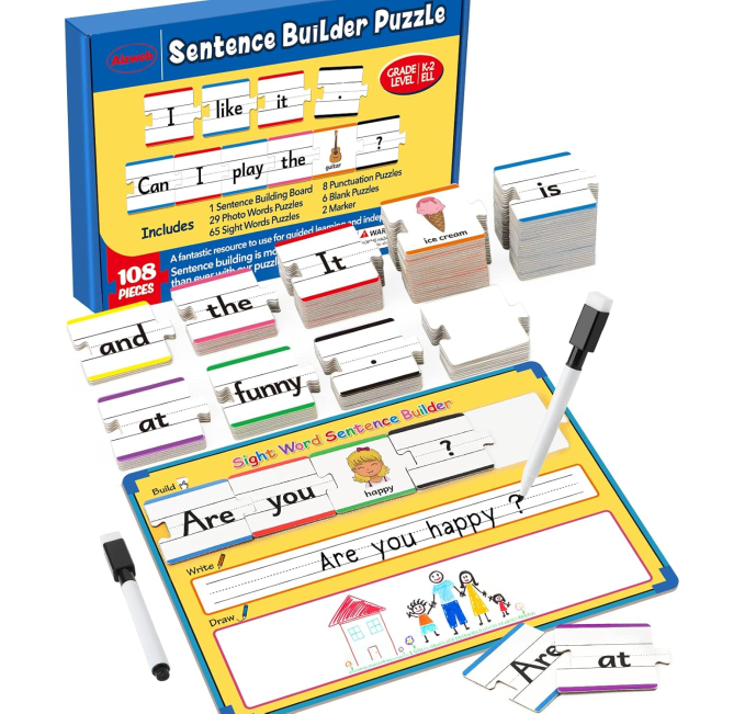 Aizweb Sentence Building Sight Word Games for Kindergarten Toys Circuit