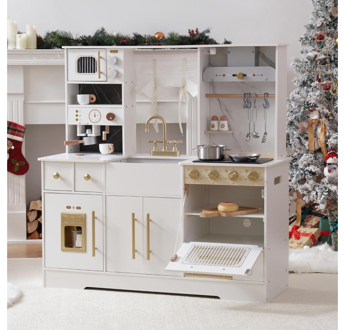 ROBOTIME Wooden Play Kitchen Toy Set for Toddlers Toys Circuit