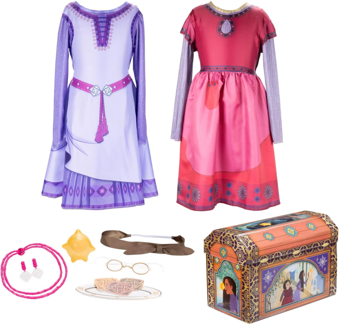 Disney Wish Asha Dahlia Dress Trunk Toys Circuit Girls Roleplay Set