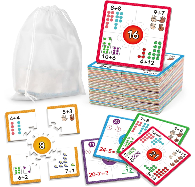 Torlam Math Puzzle Cards Addition Subtraction Learning Toys Toys Circuit