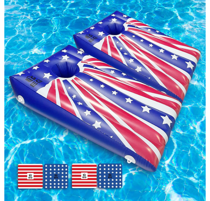 Fisca Pool Bean Bag Toss Inflatable Game for Kids and Family Toys Circuit