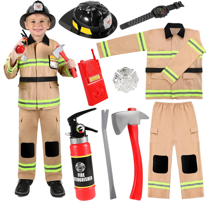 GIFTINBOX Firefighter Costume for Kids Toys Circuit Halloween Set