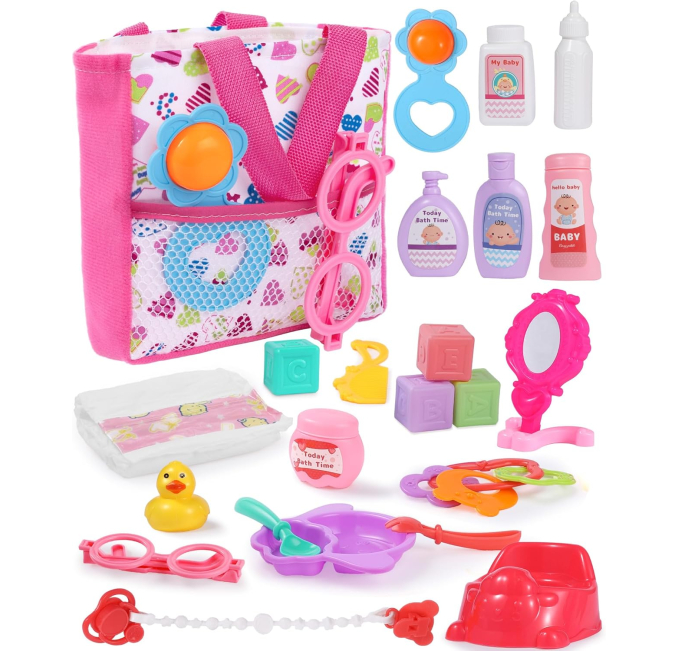 GAGAKU Baby Doll Accessories Toys Circuit Feeding Set for Kids