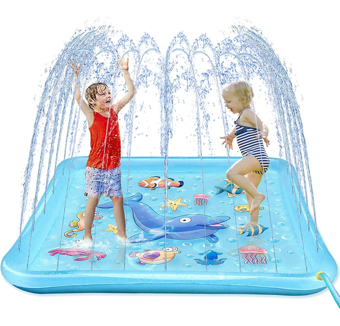 Growsland Splash Pad 67 Inch Outdoor Water Toy for Toddlers