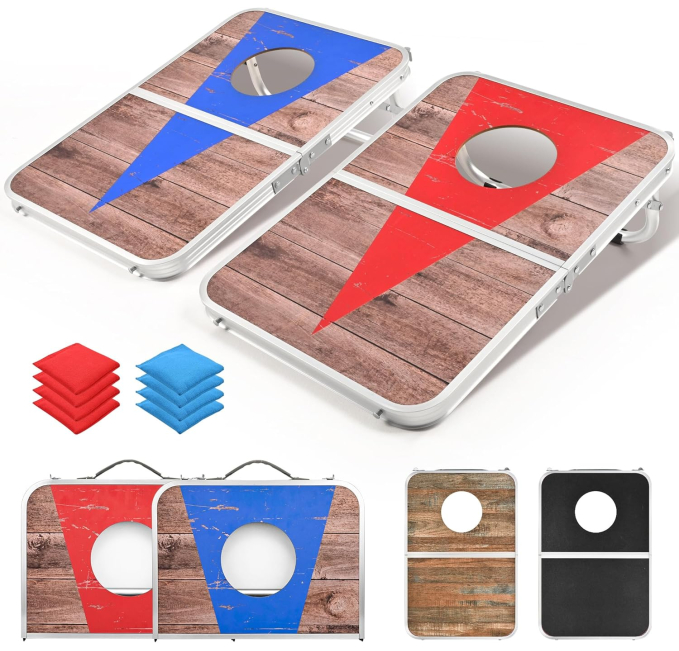 ROPODA Cornhole Board Set Toys Circuit Outdoor Bean Bag Game