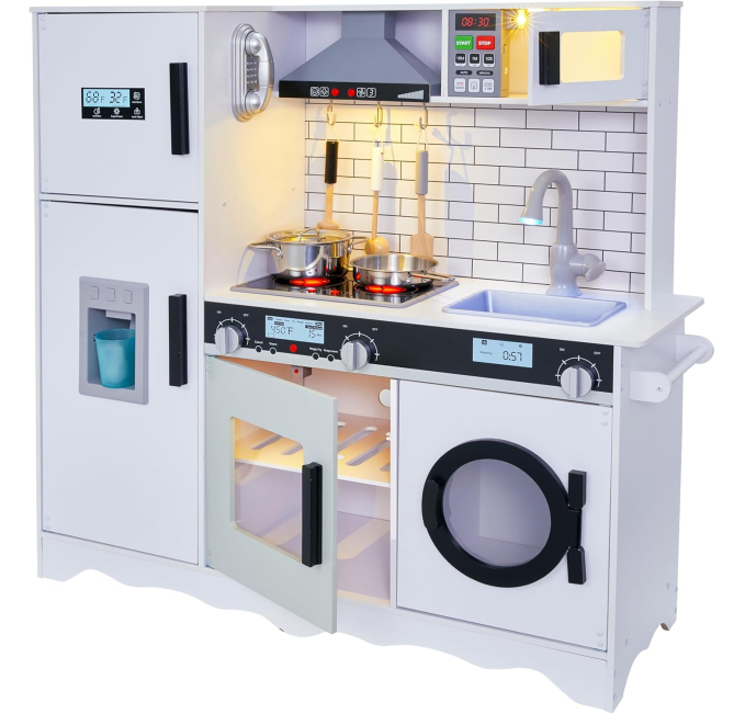 Lil’ Jumbl Kids Kitchen Set with Realistic Sound & Lights Toys Circuit