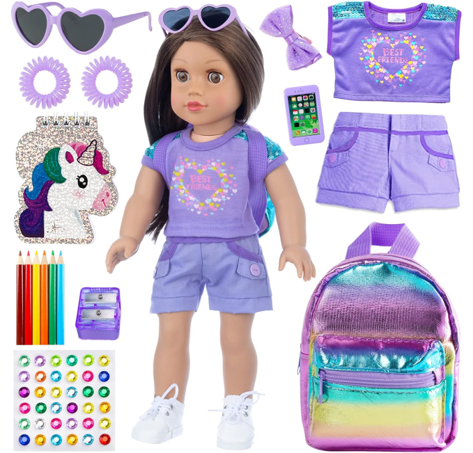 Rufus AI 18 Inch Girl Doll Clothes Accessories School Supplies Toys Circuit