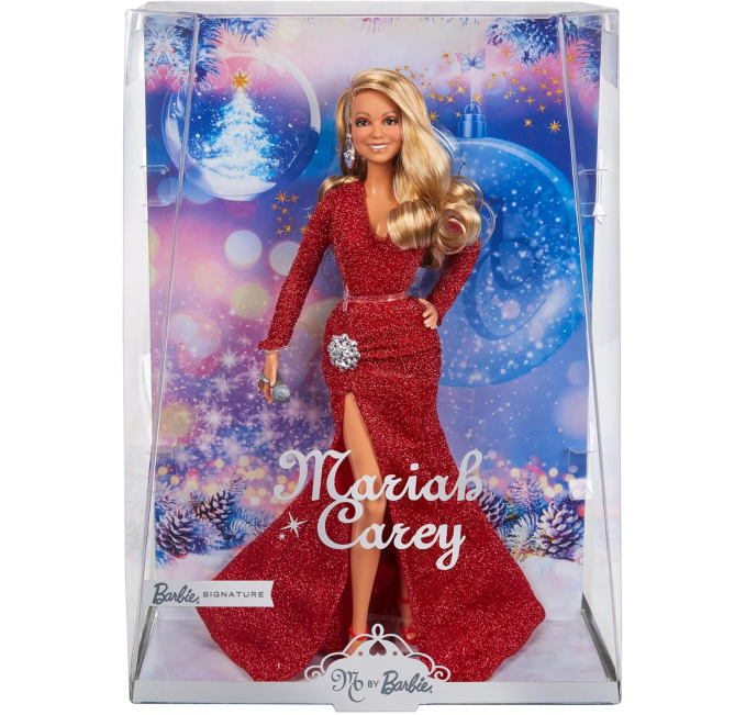 Barbie Mariah Carey Holiday Doll Toys Circuit Red Gown Collectible