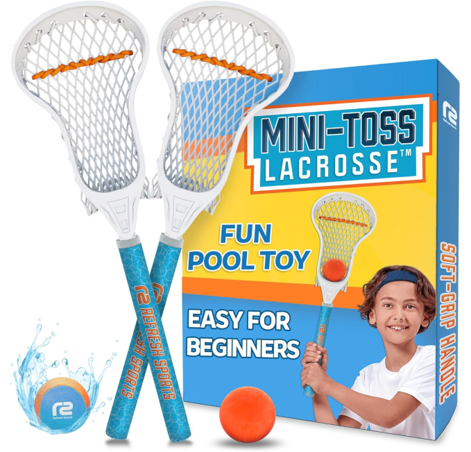 Rufus AI Mini Toss Lacrosse Sticks Toys Circuit for Kids Outdoors