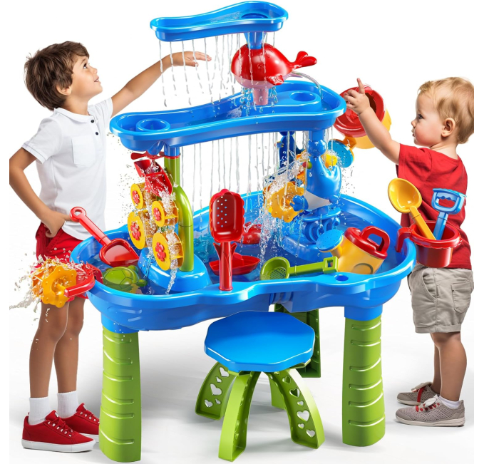 JUKUDAHU Kids Sand Water Table Outdoor Toys Circuit