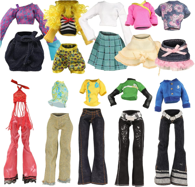 BARWA Monster Girl Doll Clothes 10 Outfit Sets Toys Circuit