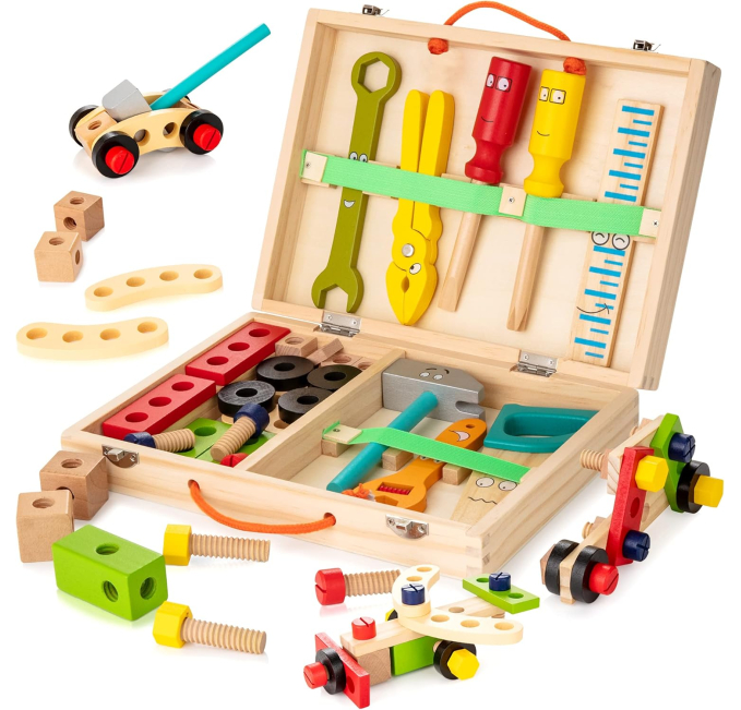 KIDWILL Tool Kit for Kids 36 Piece Montessori STEM Set Toys Circuit