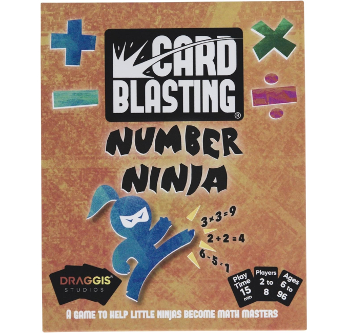 Draggis Studios Card Blasting Number Ninja Math Game for Kids Toys Circuit