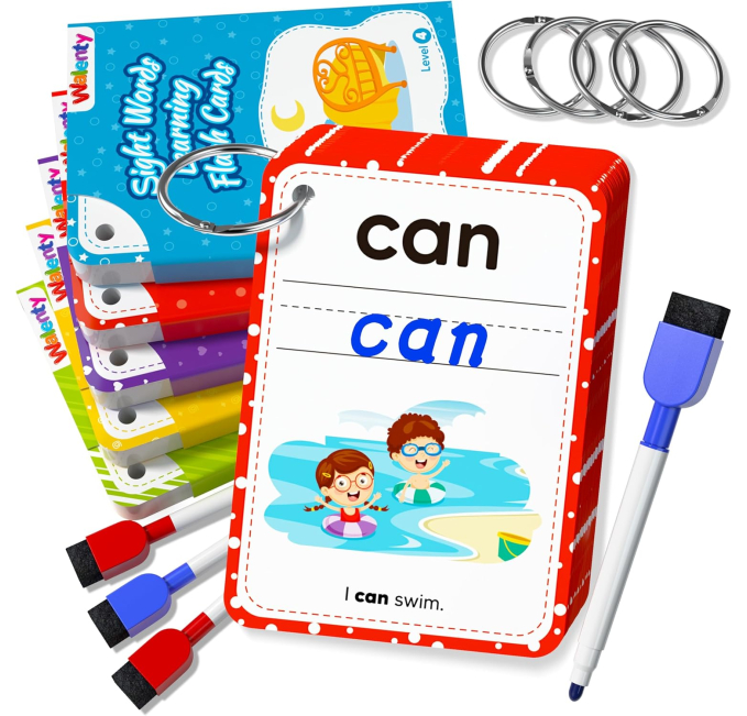 Sight Words Flash Cards for Kindergarten 250 Dolch Words Toys Circuit