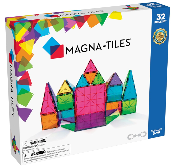 MAGNA-TILES Classic 32-Piece Magnetic Building Set Toys Circuit