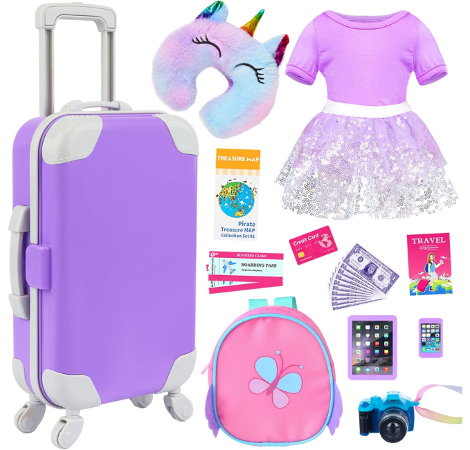 K.T. Fancy 23 Pcs 18 Inch Doll Travel Accessories Set Toys Circuit