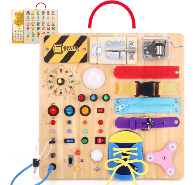 Toys Circuit Montessori 23 in 1 Busy Board for Toddlers Learning Toy