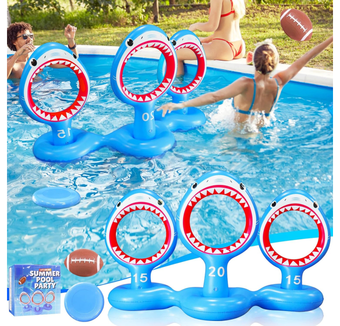 Rufus AI Inflatable Shark Football Toy Toys Circuit Summer Fun